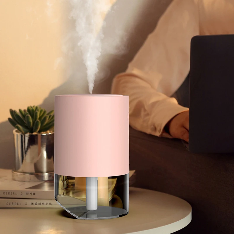 

350ML Air Humidifier USB Diffuser Car Purifier Night Light Aroma Anion Mist Maker Desktop Humidificador For Home Office