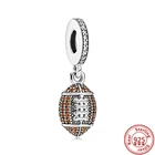 Подвеска для браслета Pandora, 925 оригинальные бусины из серебра пробы для изготовления ювелирных изделий