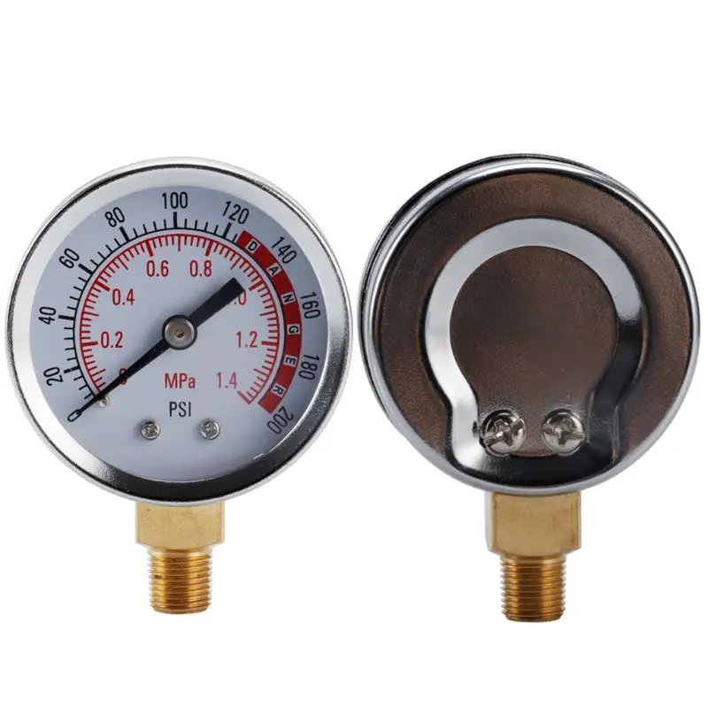 

1/8 NPT AIR PRESSURE GAUGE REPLACEMENT KIT AIR TANK DIAL METER 0-200PSI 0-1.4MPa