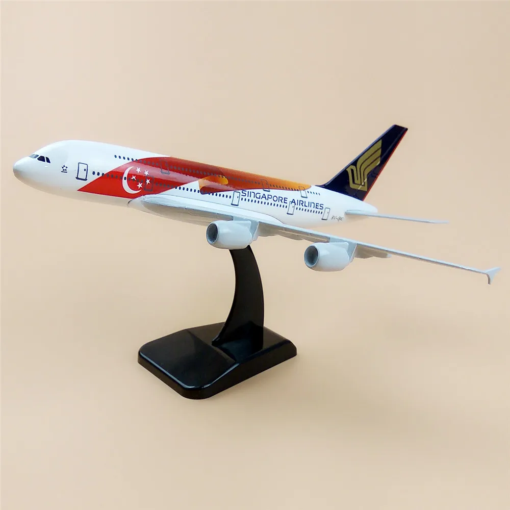 20 см Air Singapore Flag Airlines Airbus 380 A380 Airways модель самолета из металлического сплава с