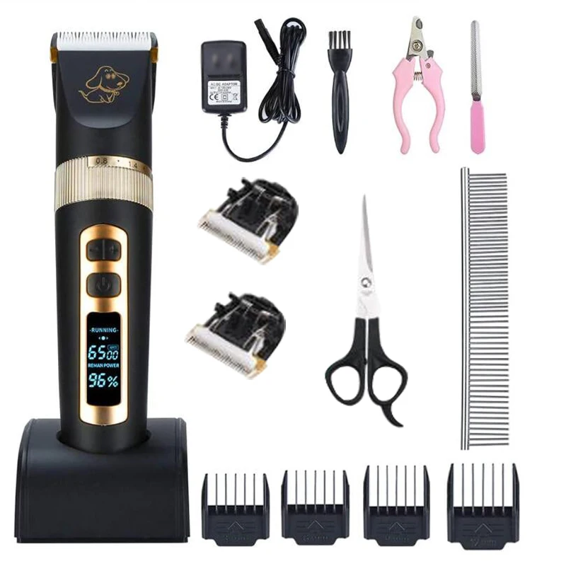 BaoRun P9 P2 Professional Pet Shaver Cat Dog Hair Cutter Trimmer Dog Grooming Kit Rechargeable Electrical Animal Pet Clippers