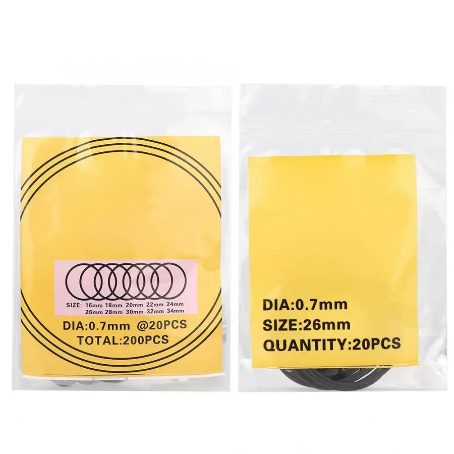 200 шт. уплотнительные кольца аксессуары для ремонта наручных часов | Наручные