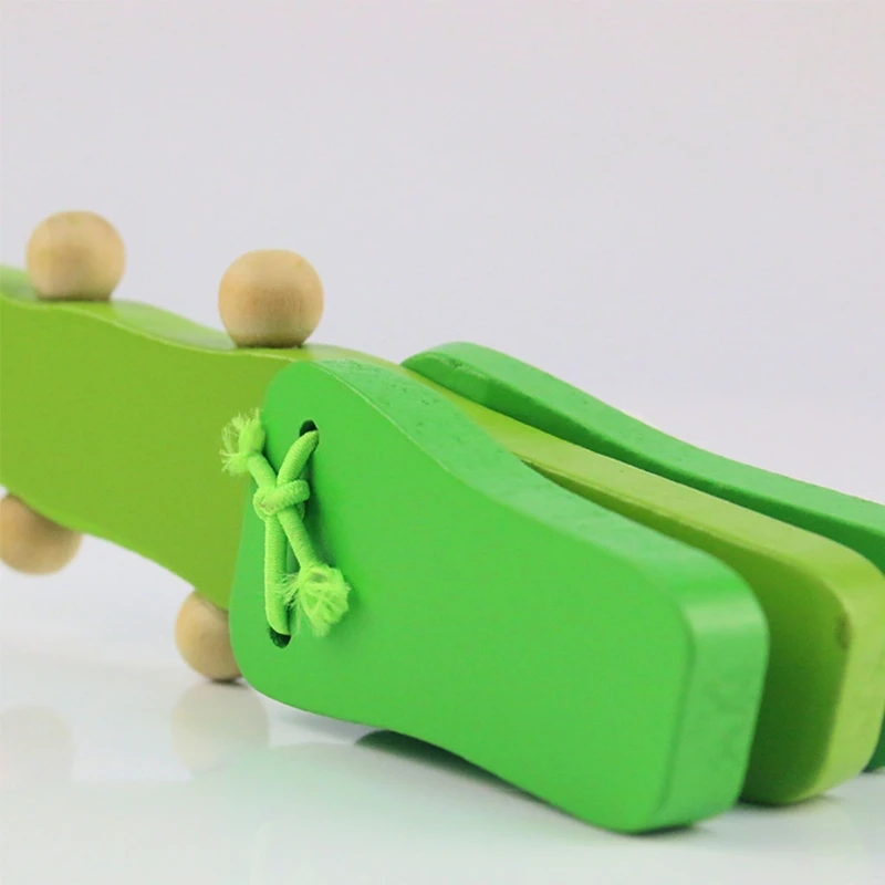 

Crocodile Shape Wood Castanet Baby Musical Instrument Cartoon Child Musical Educational Rattle Toys Gifts