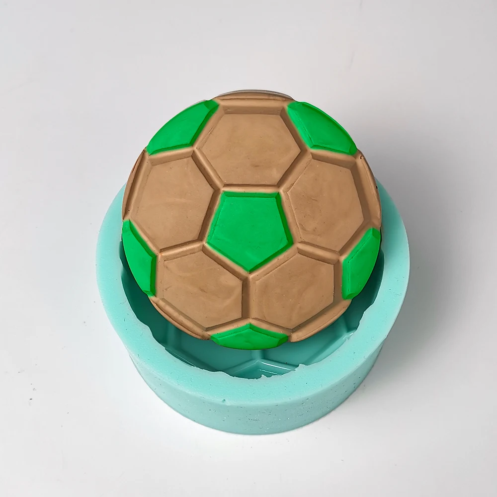QT0410 PRZY Flat Moulds Soap Molds Silicone Mold Football Handmade Soccer Soap Mold Clay Resin Moulds