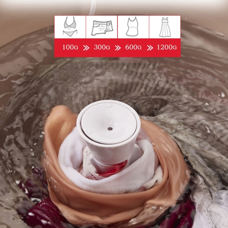 

Mini Ultrasonic Washing Machine Portable Turbo Personal Rotating Washer Convenient Travel Home Business Travel USB