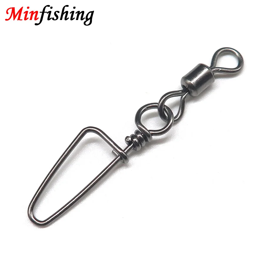Minfishing 25 шт./лот Вертлюги для рыбалки MS + HX вращающийся вертлюг с дуговым крючком