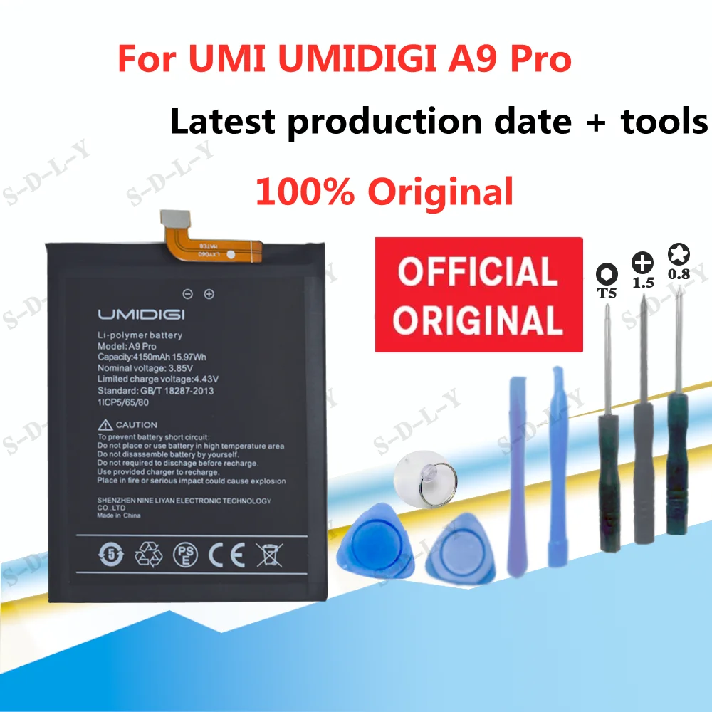 

A9Pro Battery for UMI Umidigi A9 Pro Mobile Phone Replacement Bateria Batteries Tracking + Free Tools