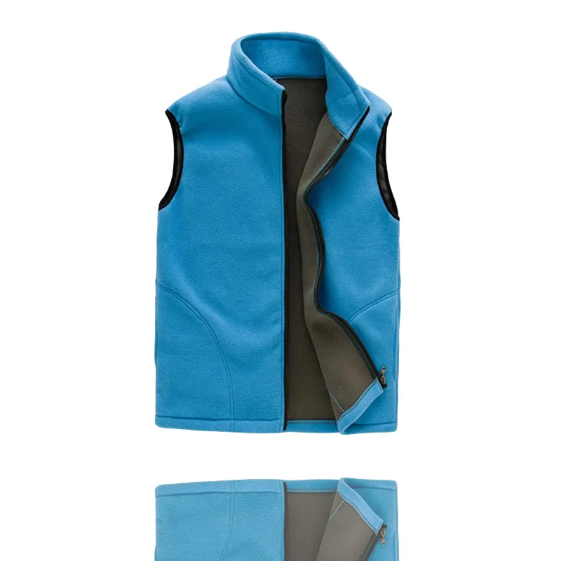 NUONEKO Men Women Outdoor Hiking Vest Winter Thick Fleece Warm Sleeveless Jacket Climbing Fishing Sports Vests Waistcoats VM01