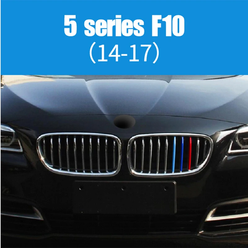 3 шт. ABS для BMW E39 E60 F10 F07 G30 F18 5 Series GT GT5 автомобильная гоночная решетка полоса обшивка