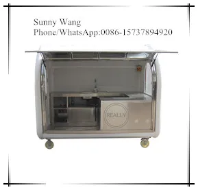fast food truck trailer with high roof coffee bike for snack food hot dog cart