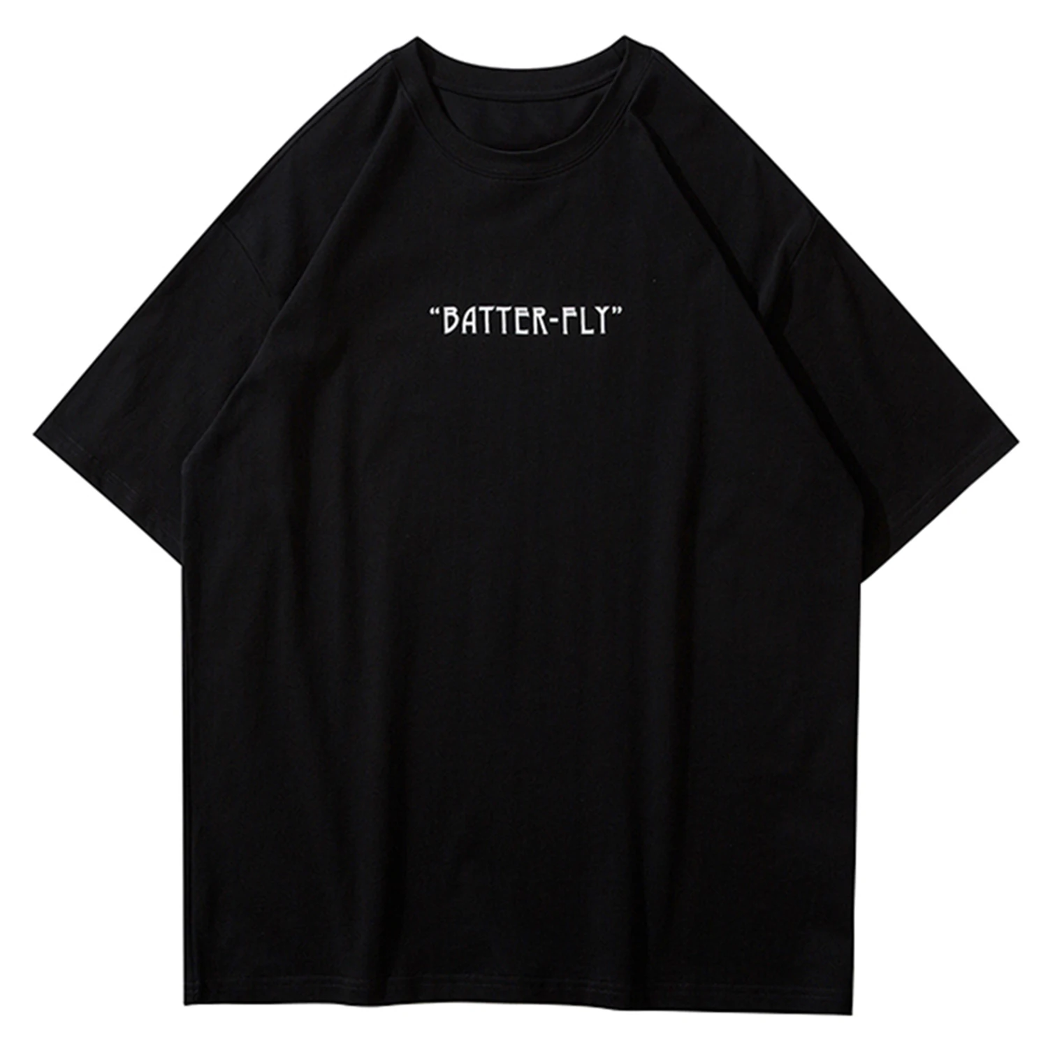 Футболка мужская оверсайз с принтом бабочки повседневная хлопковая рубашка