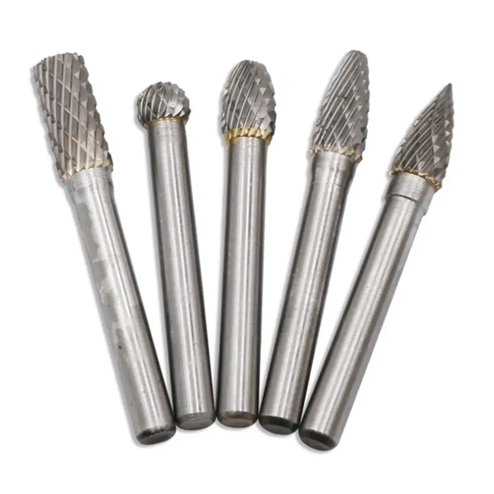5 шт./компл. 8 мм Шлифовальная головка из карбида вольфрама Вращающаяся насадка