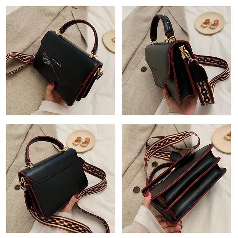 Женская вечерняя сумка через плечо PU2019 новая зимняя с широким плечевым ремнем