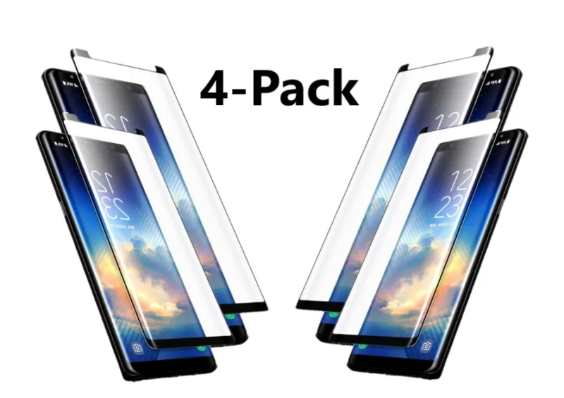 2/4 упаковка 9D чехол из чистого закаленного стекла протектор экрана для samsung Galaxy Note