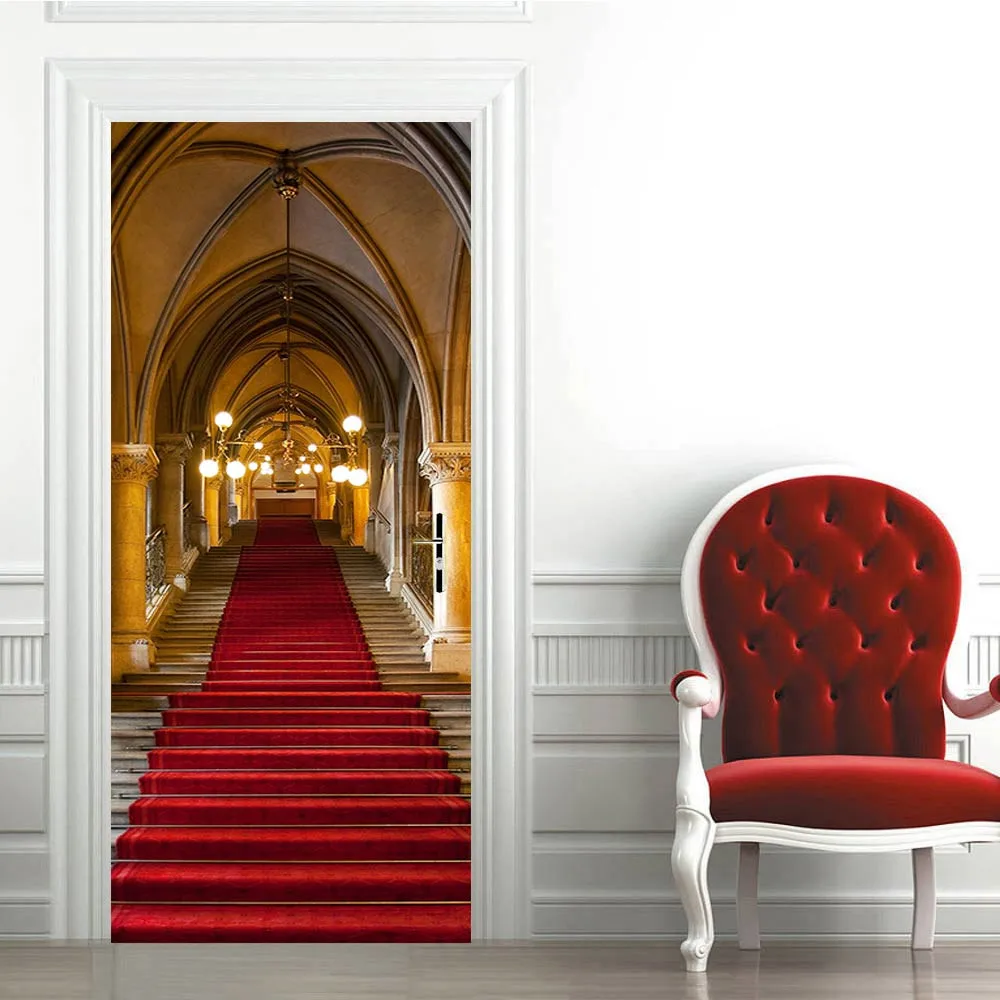 

Дверные наклейки с изображением солнечных облаков, синего моря, для спальни, гостиной, украшение для ванной, водонепроницаемые дверные накл...