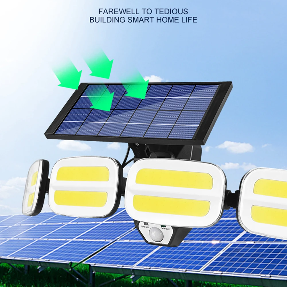 

Sensor Solar Lights Waterproof Garden Wall Remote Control Outdoor Street Lamps Solar Power LED Waterproof Easy Installation