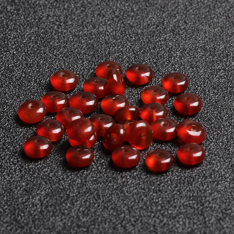 4A Natural Red Agate Quartz Crystal Single Bead DIY Beads for Jewelry Making