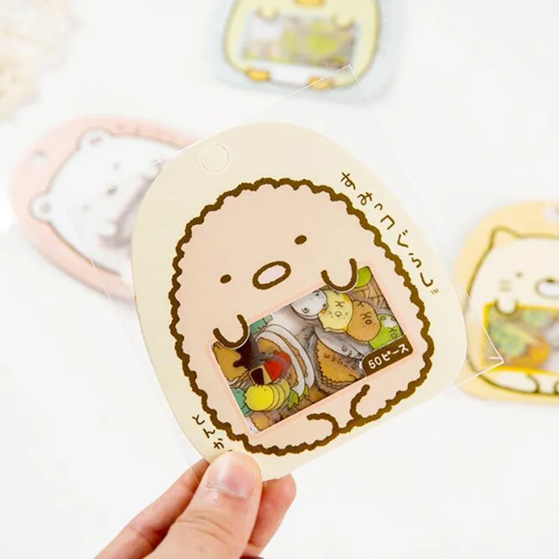 50 наклеек в японском стиле био Прозрачные плоские наклейки из ПВХ для дневника