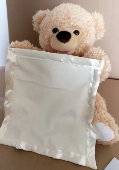 30 см Peek a Boo Медведь играть в прятки прекрасный мультфильм Мягкие Дети День рождения Рождественский подарок милый Электрический музыкальный медведь плюшевые игрушки