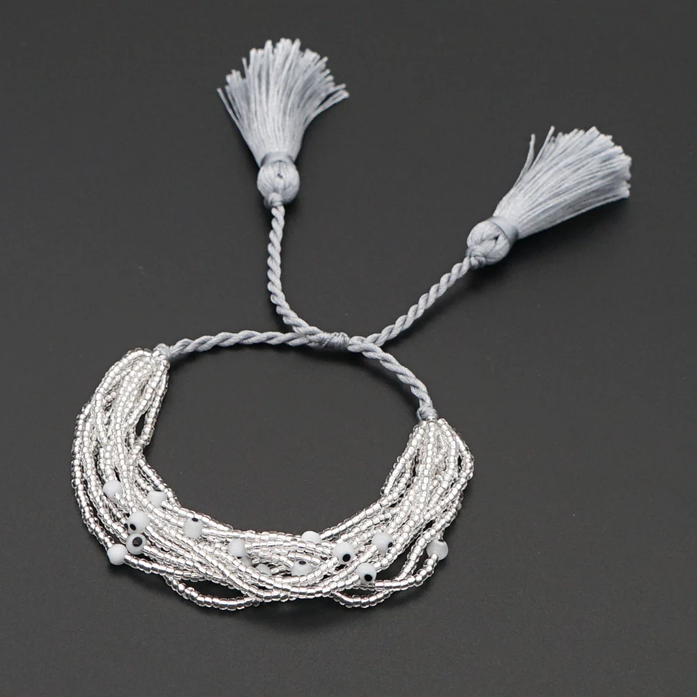 Go2boho браслет со сглаза летние браслеты Miyuki Женские Ювелирные изделия в стиле