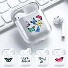 Чехол-бабочка для Apple Airpods 1 2, прозрачный чехол для наушников s Air Pod Pro 2019, силиконовый чехол для наушников с беспроводной зарядкой