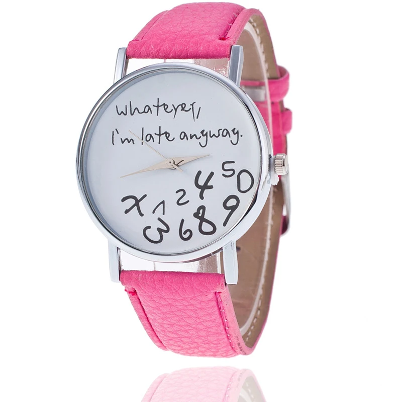 Новые Изысканные женские кварцевые часы с простым принтом из любого сплава