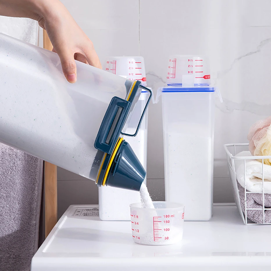 Пластиковый контейнер для хранения стирального порошка 2 кг | Дом и сад