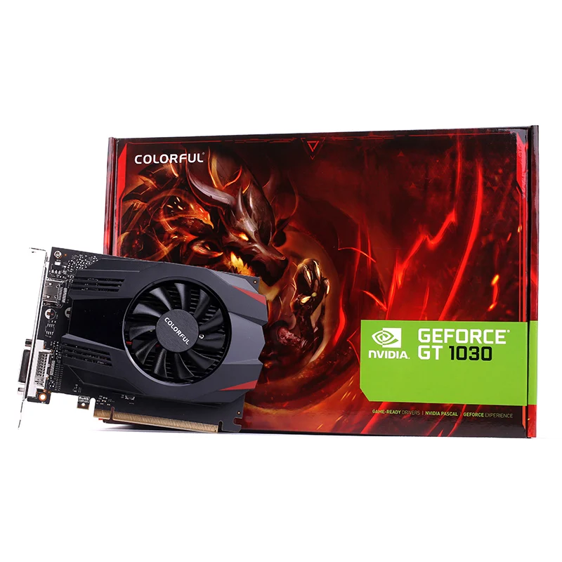 Новая красочная игровая видеокарта GT1030 2G V3 GDDR5 64 бит 1227 МГц/1468 МГц 14 нм | Компьютеры