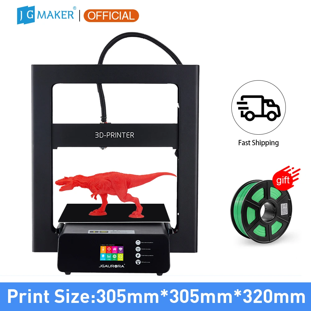 3D принтер JGMAKER JGAURORA A5 3д набор сделай сам большой размер печати 305*305*320 мм легкая