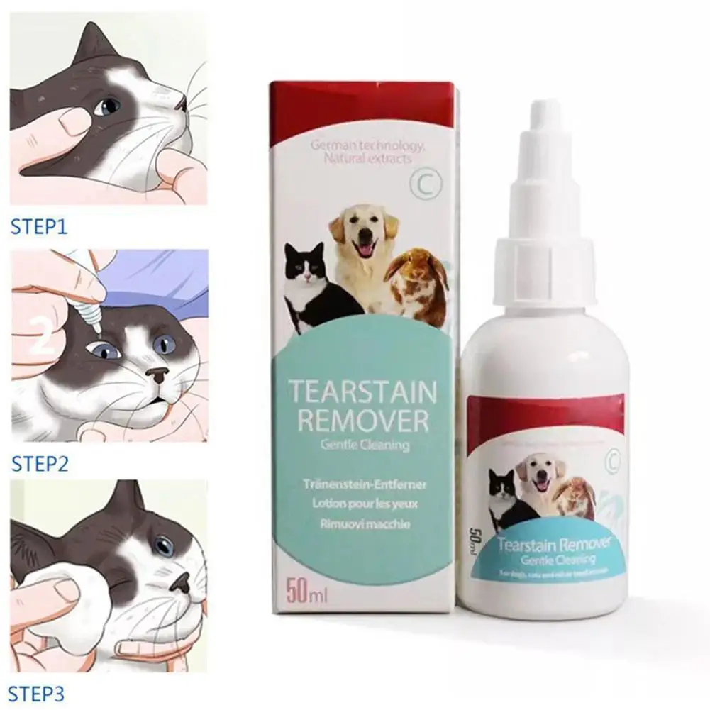 

Pet eye drops to remove tears and feces For cats and dogs M7U6