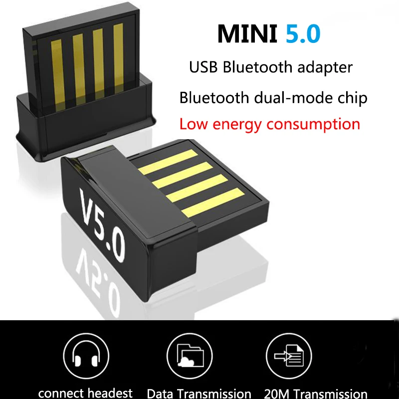 USB Bluetooth совместимые адаптеры BT 5 0 беспроводной компьютерный аудио приемник
