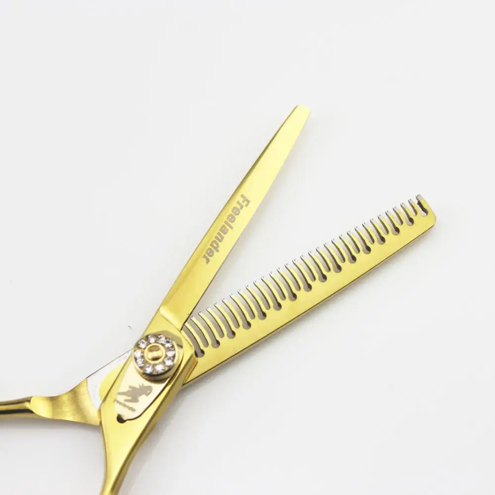 6 дюймов Анти зуб высокого качества золото Парикмахерские ножницы парикмахера