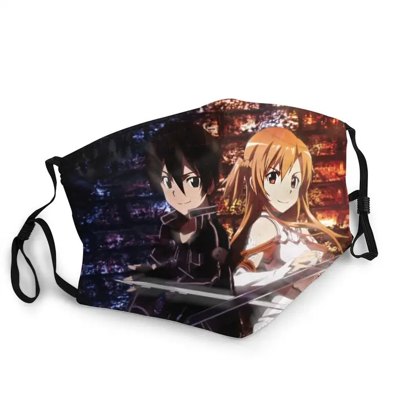 

Sword Art Online Anime Manga Mask Men Anti Haze Kirito And Asuna Mask Protection Cover Respirator Reusable Mouth Muffle