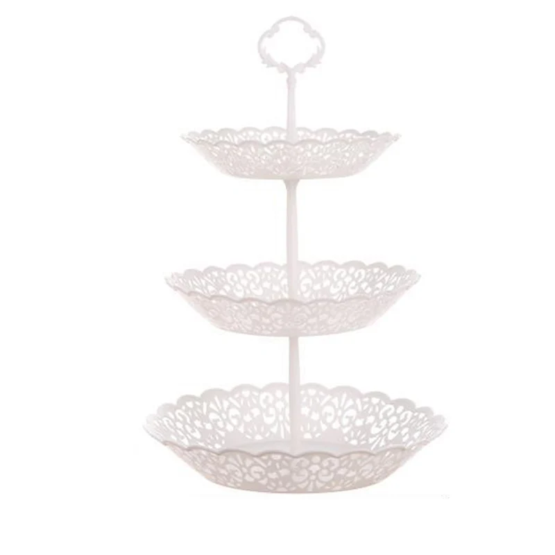 Three-layer Fruit Plate Snack Snacks Set Plate Hollow Storage Tray Fruit Basket Removable Snack Tray Home Kitchen Storage Tools