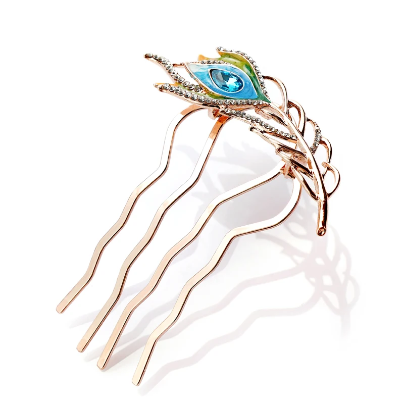 Металлическая расческа для волос muylinda Стразы с хрустальными перьями ювелирные