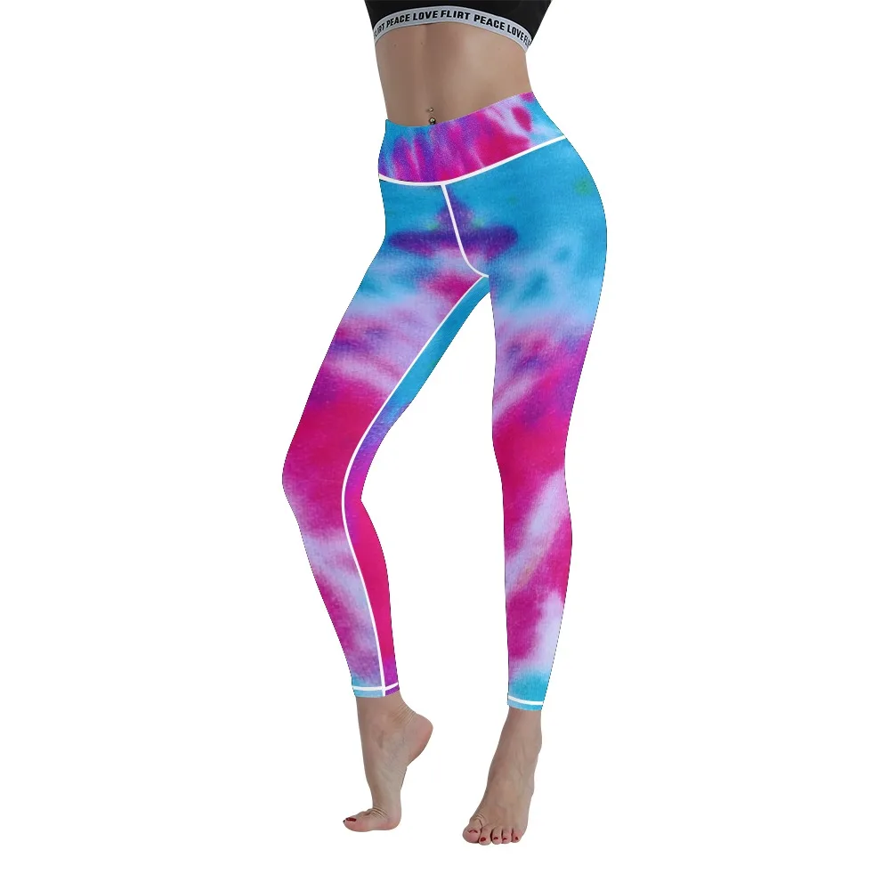 

Women's Printed Sports Leggings Summer High Waist Yoga Pants High Stretch Sports Fitness Nine Pants Leggings Bodybuilding Pants