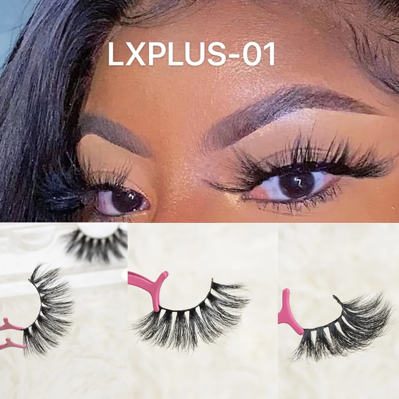 

1 Pair Eyelash Extension Fluffy Lashes Natural 3D Mink Fasle Eyelashes Long Lasting Full Strip Lash 100% Cruelty Free Handmade