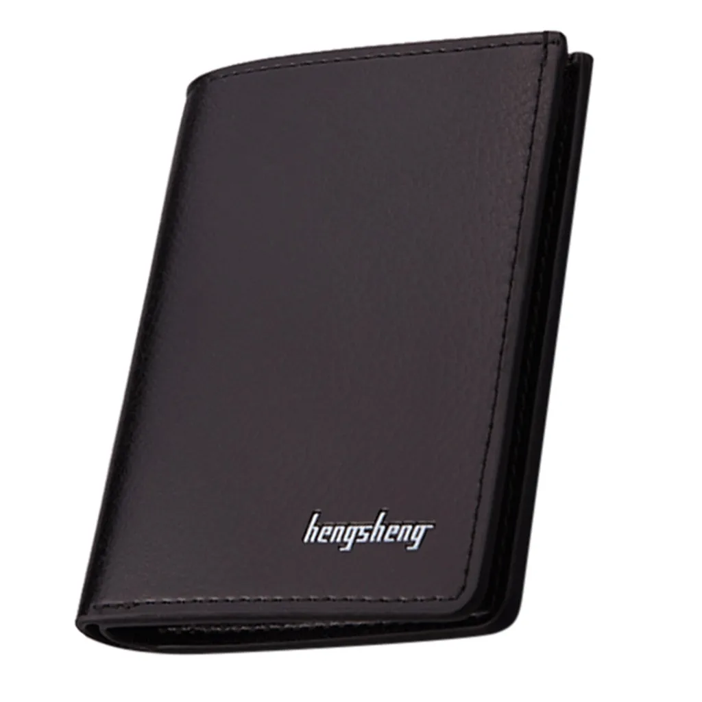 Fashion Men's Solid Color Short Leather Retro Vintage Style Card Bag Wallet кошелек женский мужской cartera mujer |