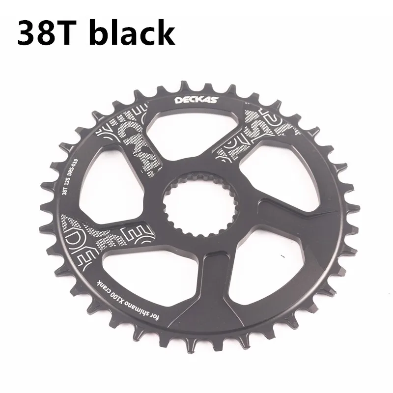 38T black DECKAS, 12 Скоростей, круглая цепь, центральный замок, MTB велосипед, 32 T, 34 T, 36 T, 38 T, зубная пластина, запчасти для M7100, M8100, M9100, шатун - Цвет: 38T black
