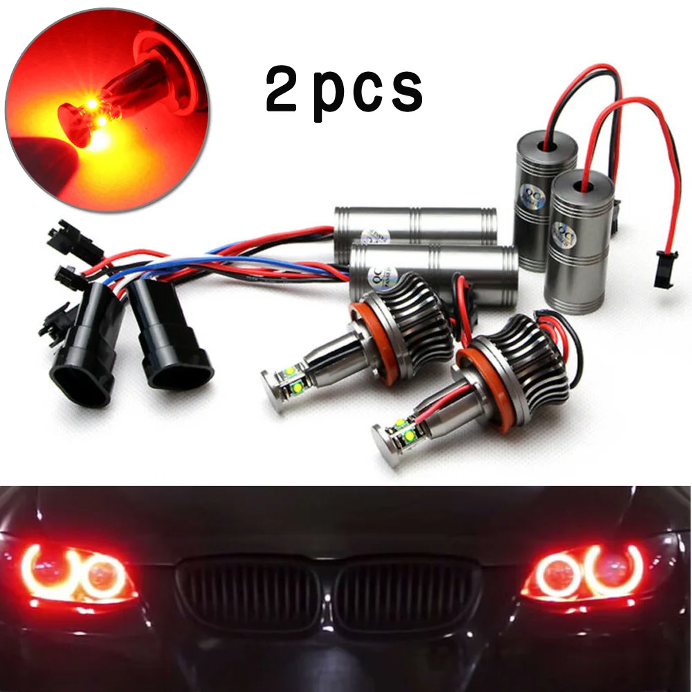 

Marker Angel Eye Bulb Red Aluminum H8 Headlight For BMW E60 E87 E91 E93