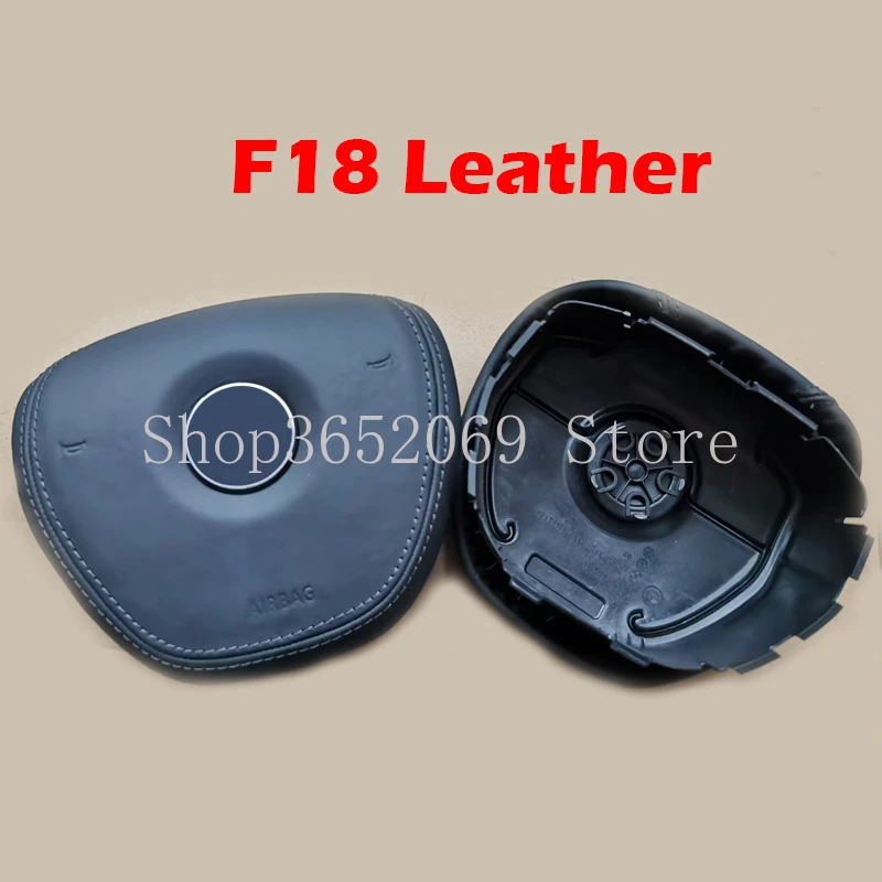 

For BMW F18 (deluxe & General) Genuine Leather Car Steering Wheel Horn Cover Center Speaker Panel + Emblem Car OEM Replacement