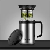 Curge Стекло Чай Кубок кружки с крышкой Чай Infuser стеклянный, с двойными стенками чашка для Кофе бутылка-термос для стакан для воды Стекло бутылка для воды