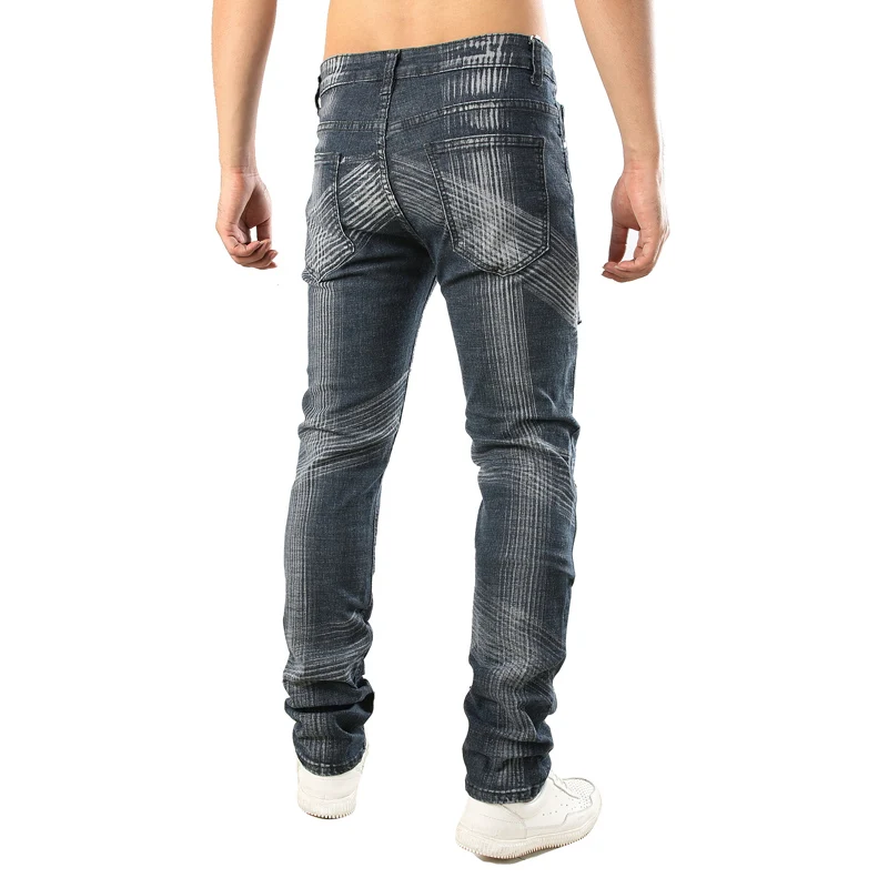 Новое поступление 2019 мужские повседневные зауженные джинсы с дырками модные