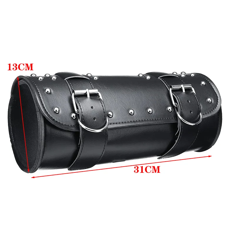 

Retro Fashion Motorcycle Fork Tool Shape Motorcycle Top Case Storage Bag Motorbike Travel Luggage Saddle Bag Black/Brown