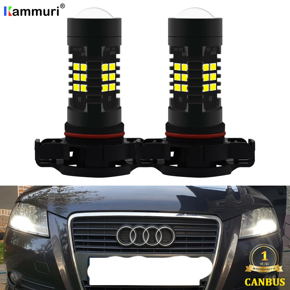 2) CANBUS No Error H16 светодиодный 5202 PS19W PSY24W светодиодный лампы для AUDI A3 8P 2008+ светодиодный DRL дневные ходовые огни белый 6000 К красный 12 В