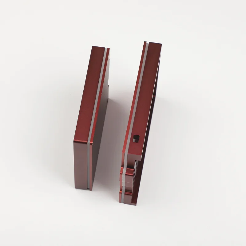 YMDK split 64 SP64 CNC Алюминиевый Чехол-пластина Горячая розетка Горячая замена PCB Underglow RGB Полностью программируемый DIY Kit - Цвет: Wine Red Top Base