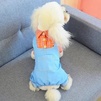 spring and autumn clothes puppy dog clothes puppies teddy pomeranian shih tzu butterfly dog washed cloth overalls four legged cl