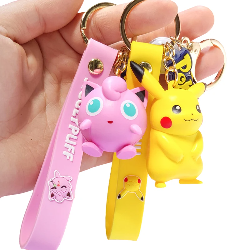 

Pokémon Keychain Pikachu Keychain Action Anime Figure Keychain Backpack Pendant Model Car Keychain Mobile Phone Accessories
