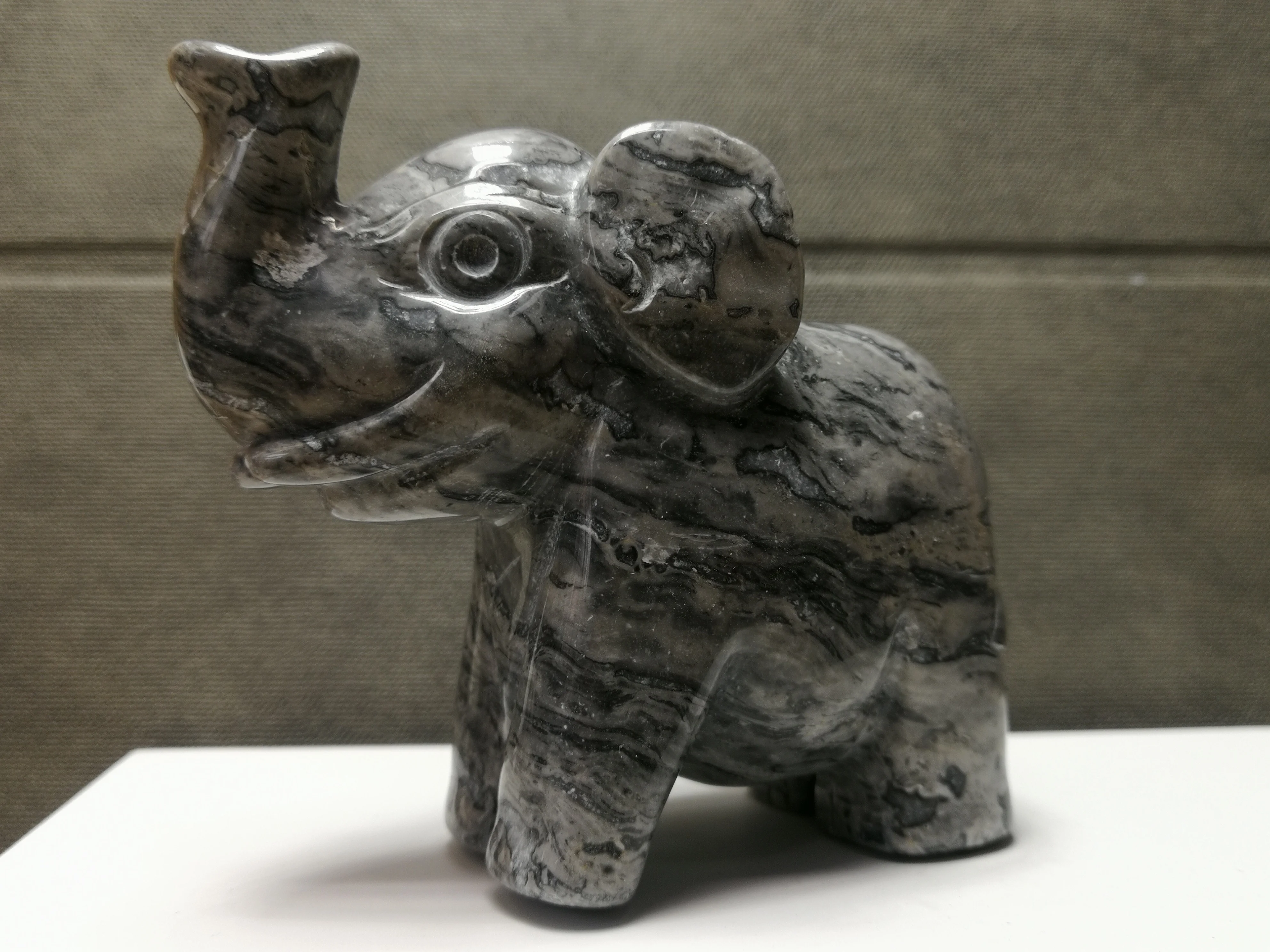 303 1 натуральный серый слон камень &quotЗебра&quot ручной работы исцеление --- 04