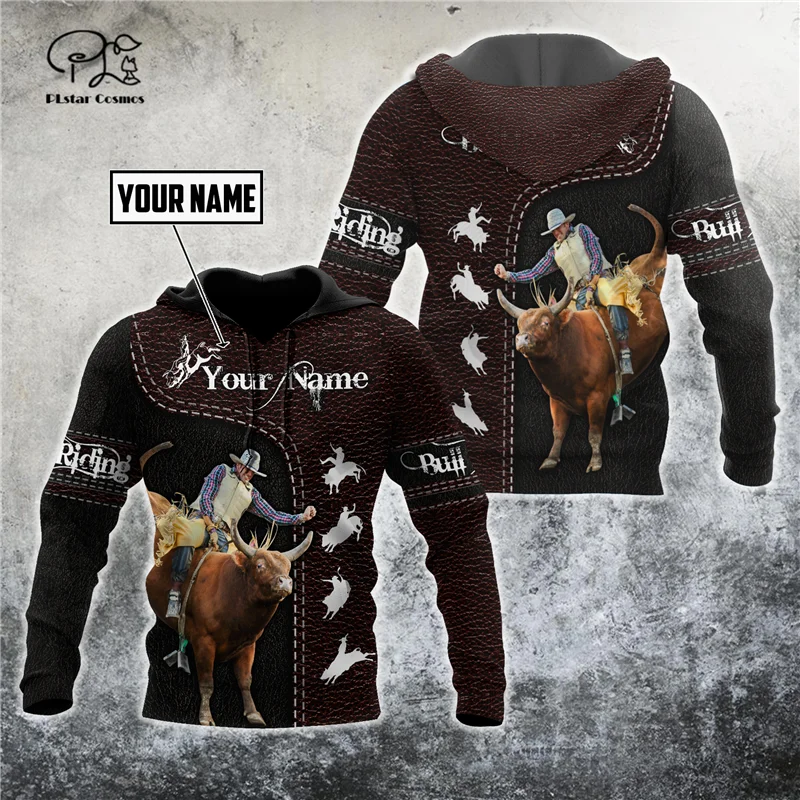 

PLstar Cosmos 3DPrint Newest Personalized Name Bull Riding Unique Unisex Men/Women Hrajuku Streetwear Hoodies/Zip/Sweatshirt B-3